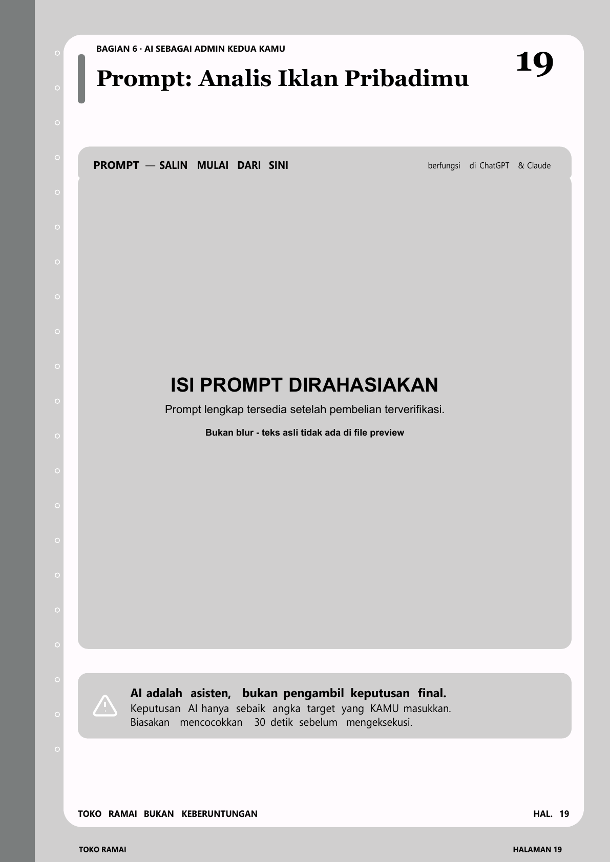 Cuplikan halaman: Prompt siap pakai